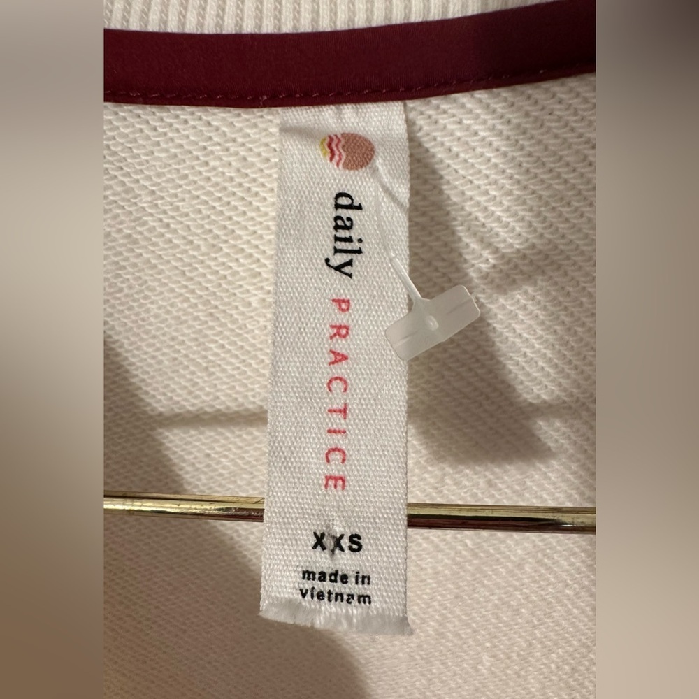 ANTHROPOLOGIE XXS Daily Practice PREPPY Color Block Twofer Mini Dress Pink White - Picture 7 of 16
